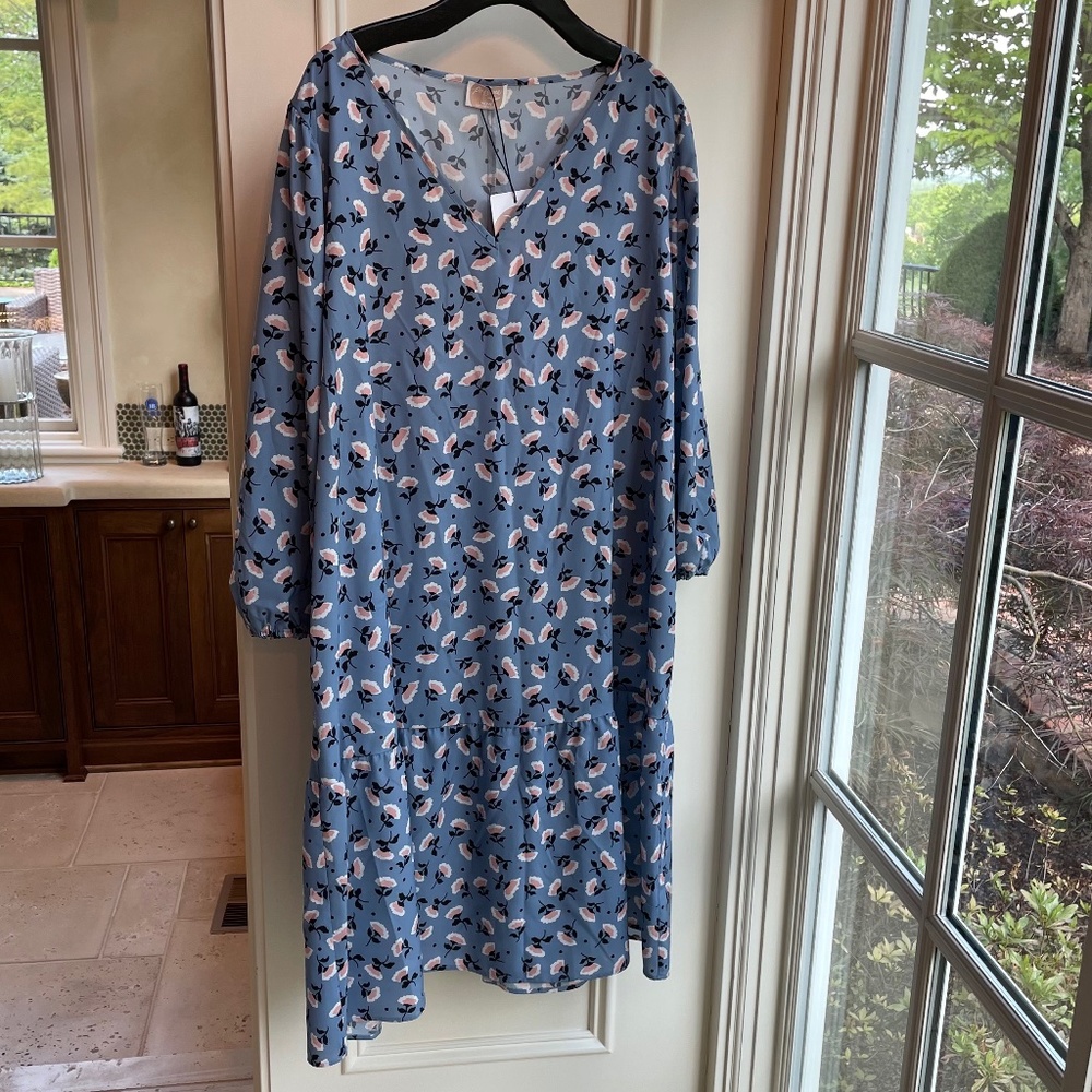 NWT - Persona by Marina Rinaldi Crepe de Chine Dress